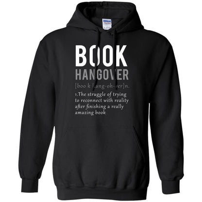 Book Hangover Definition Book Worm Reading Lover T-shirt Black