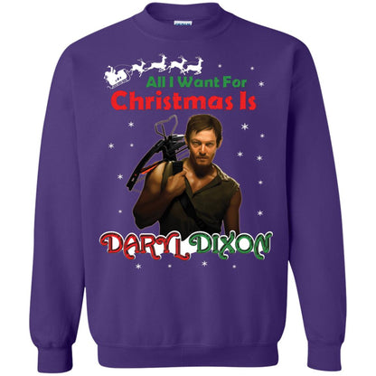 All I Want For Christmas Is Daryl Dixon Shirt Purple