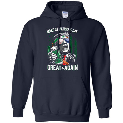 Make St Patricks Day Great Again Trump Leprechaun T-shirt Navy