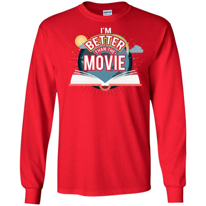 Im Better Than The Movie Bookworm T-shirt Red