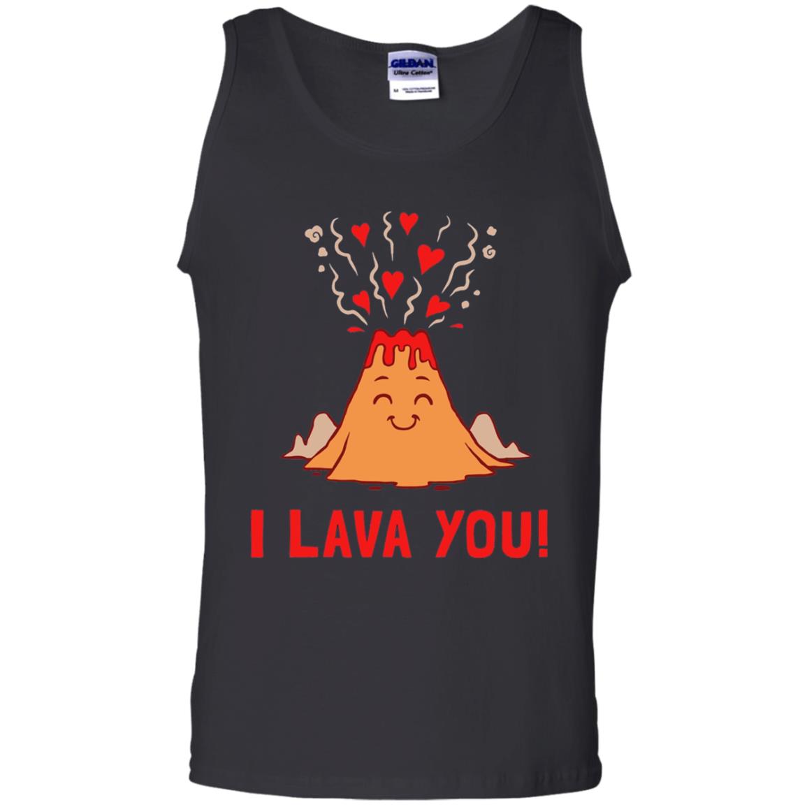Funny Volcano Valentines Love T-shirt I Lava You T-shirt Black
