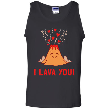 Funny Volcano Valentines Love T-shirt I Lava You T-shirt Black