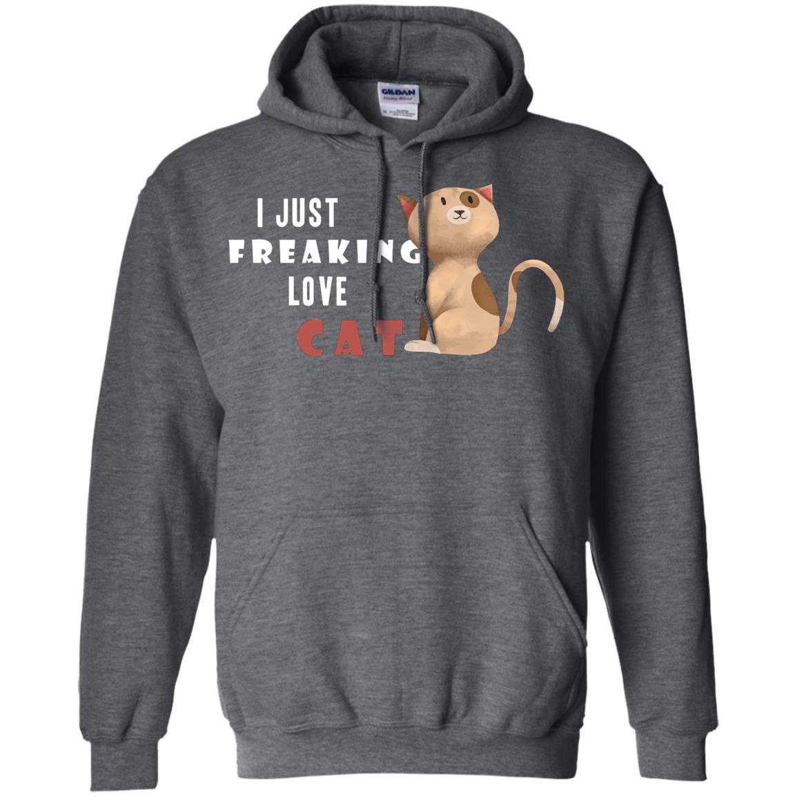I Just Freaking Love Cat Shirt Dark Heather