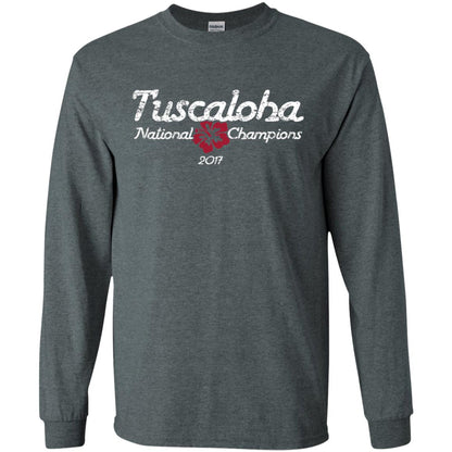 Football T-shirt Alabama Tuscaloha National Champions 2017 Dark Heather