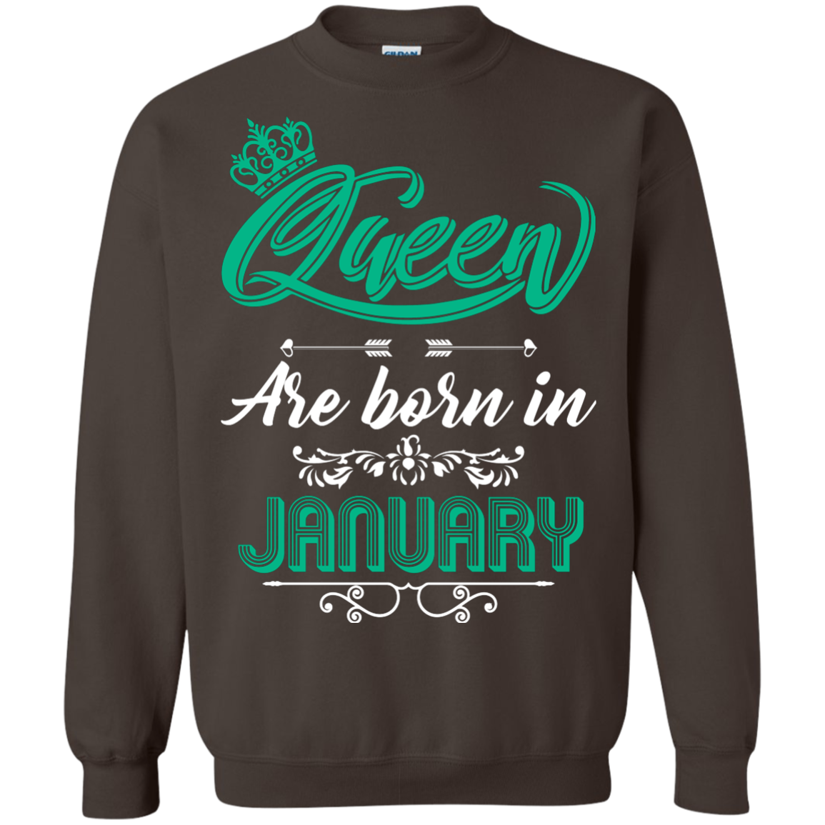 Brithday T-Shirt Queen Are Born In January Dark Chocolate