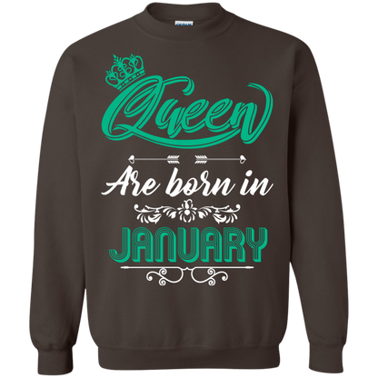 Brithday T-Shirt Queen Are Born In January Dark Chocolate