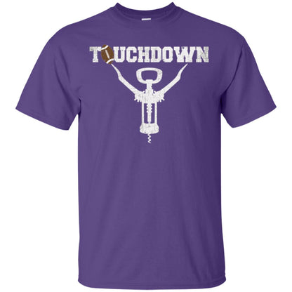 Football T-shirt Touchdown Funny Football Wine Lovers Purple