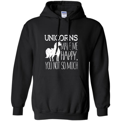 Unicorns Lovers T-shirt Unicorns Make Me Happy You Not So Much Black