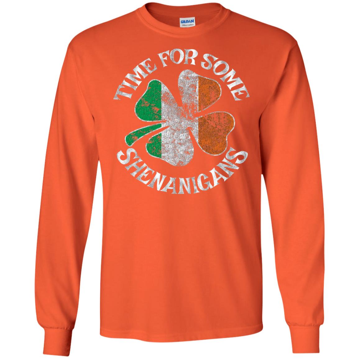 Time For Some Shenanigans St. Patrick_s Day T-shirt Orange