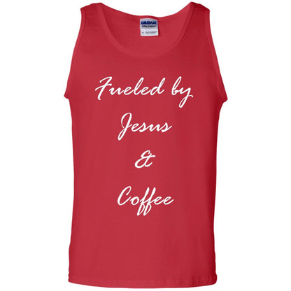 Fueled By Jesus Coffee Graphic Christian T-shirt Red