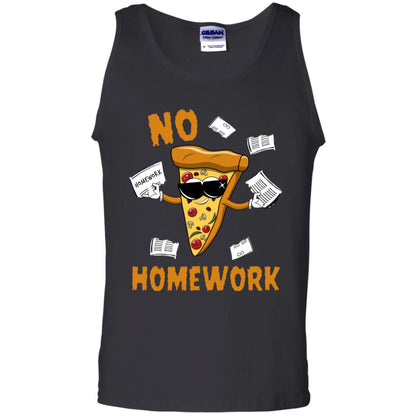No Homework Funny Pizza Shirt Black