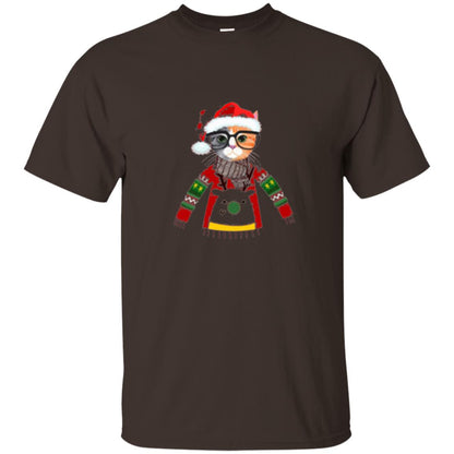 Cat Lovers T-shirt Meowy Christmas Dark Chocolate
