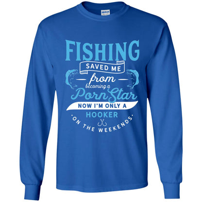 Funny Fishing Tshirts Im Only A Hooker On The Weekends Royal