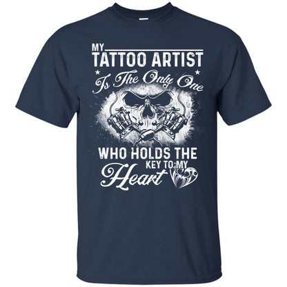 My Tatto Artist T-shirt The Only One Who Holds The Key To My Heart Navy