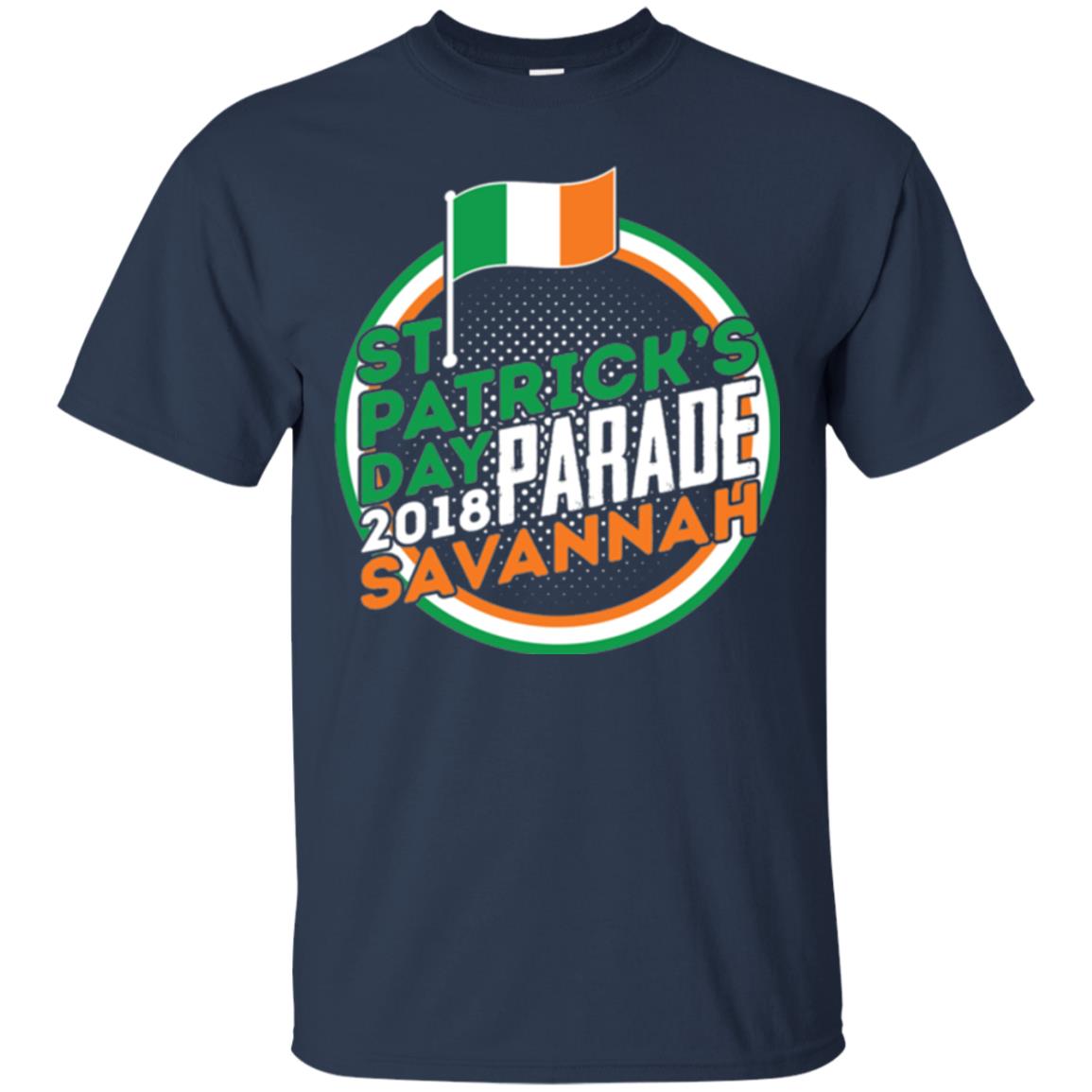 Parade Savannah 2018 Ireland Flag St. Patrick_s Day T-shirt Navy