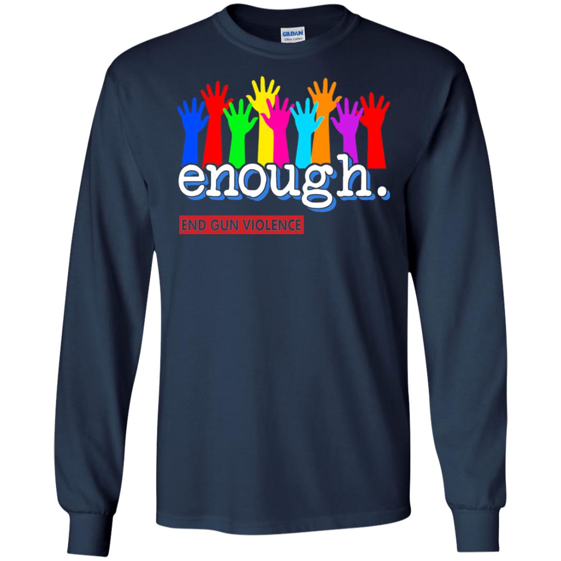 End Gun Violence Enough Gun Control T-shirt Navy