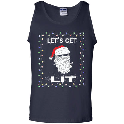 Christmas T-shirt Let_s Get Lit Navy