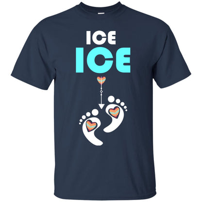 Ice Ice Funny Pregnancy Announcement T-shirt Navy
