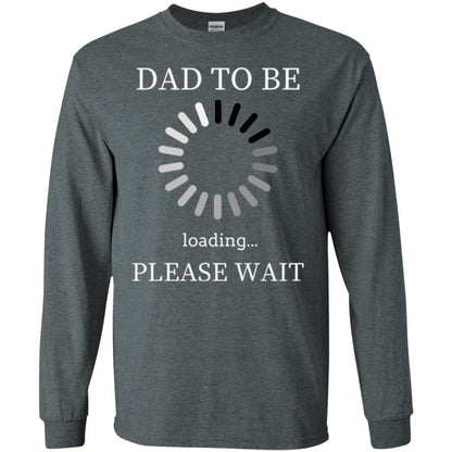 Funny Future Father T-shirt Dad Tobe Loading Please Wait Dark Heather