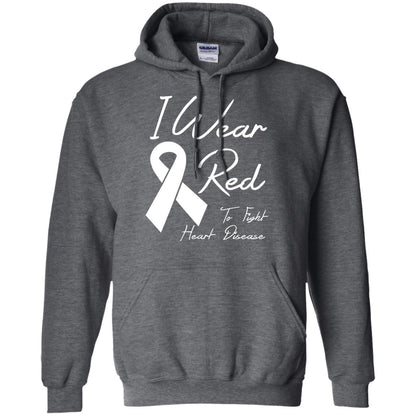 Heart Disease Awareness T-shirt I Wear Red To Fight Heart Disease Dark Heather