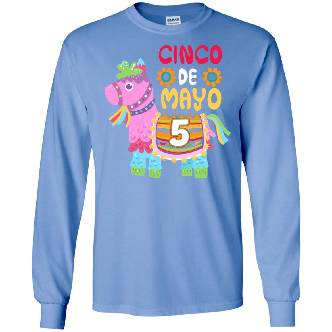 Cinco De Mayo Pinata Jockeys Horse Race 5th Birthday T-shirt Carolina Blue