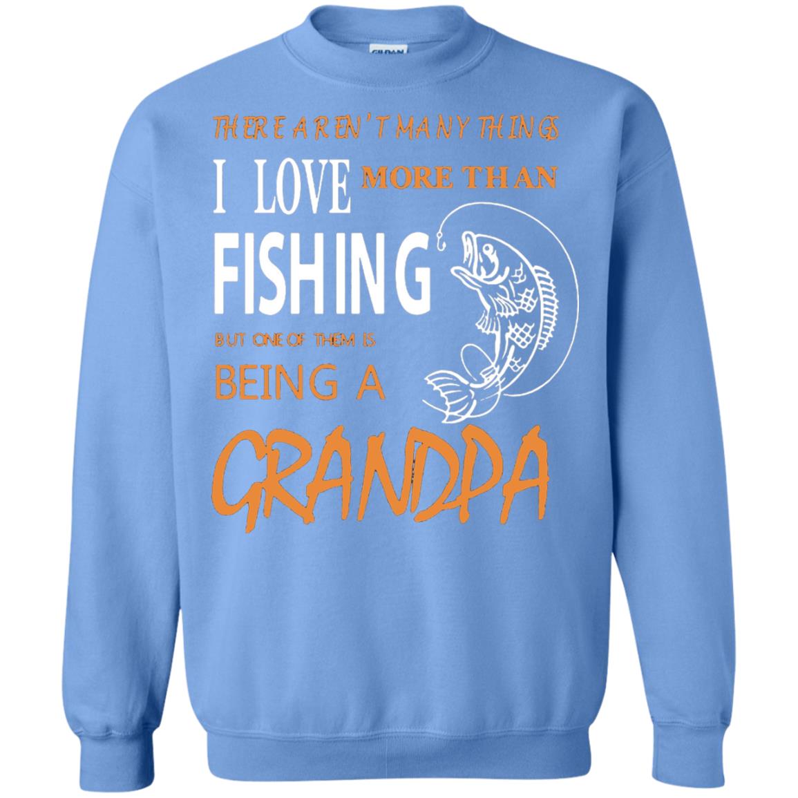 Fishing Grandpa Shirt I Love More Than Fishing Carolina Blue