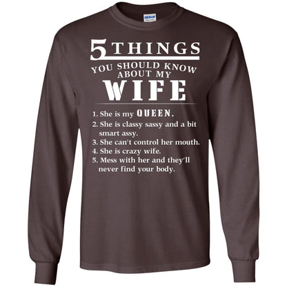 5 Things You Should Know About My Wife Husband T-shirt Dark Chocolate