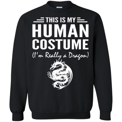 Dargon T-shirt This Is My Human Costume I_m Really A Dragon Black