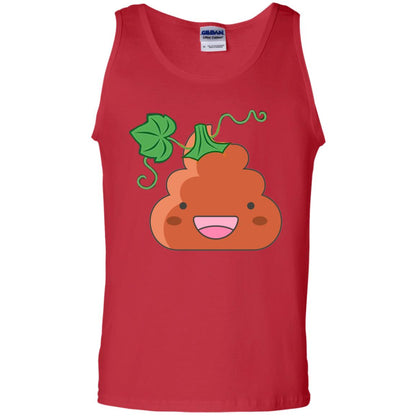 Poop Emoji Pumpkin Funny Halloween T-shirt Red