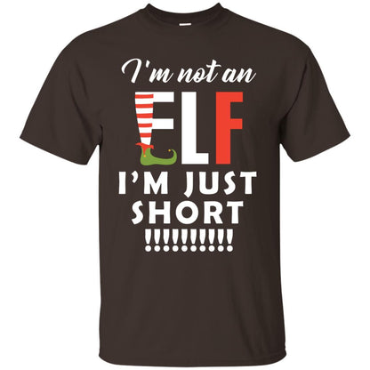 Christmas T-shirt I'm Not An Elf I'm Just Short Dark Chocolate