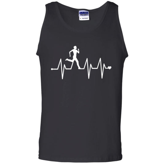 Running T-shirt Athletics Heartbeat Pulse Black