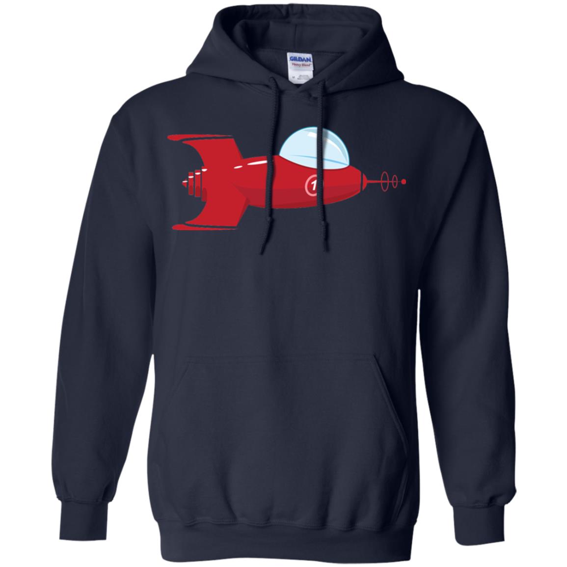 Vintage Spaceship Video Game Gamer T-shirt Navy