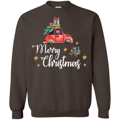 Car Lover T-shirt Merry Christmas T-shirt Dark Chocolate