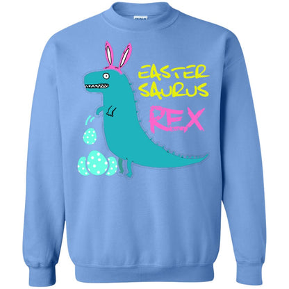 Easter Saurus Trex Bunny Dinosaur T-shirt Carolina Blue
