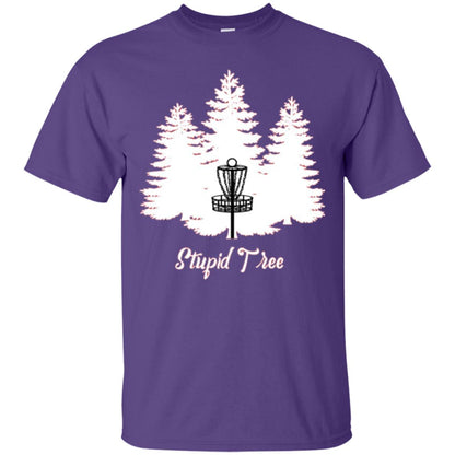 Disc Golf T-shirt Stupid Tree Purple