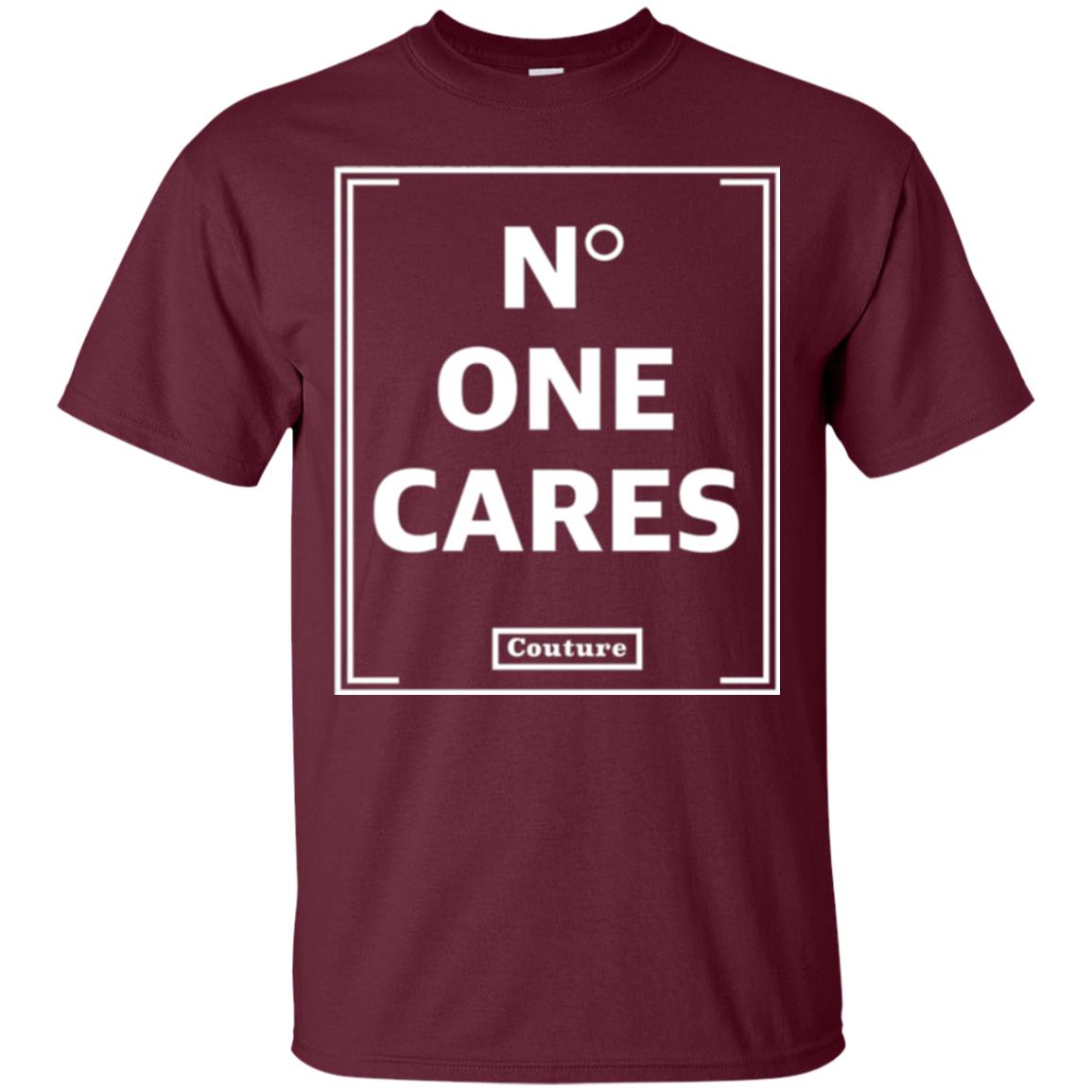 No One Cares Tops Cute Casual T-shirt Maroon