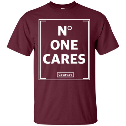 No One Cares Tops Cute Casual T-shirt Maroon