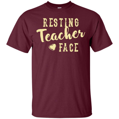 Resting Teacher Face T-shirt Maroon