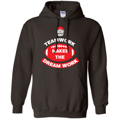 Football T-shirt TeamWork Makes The Dreamwork Dark Chocolate