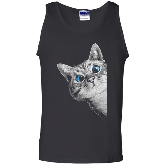 Cat Lovers T-shirt Cute Face Black