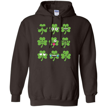 Emoji Shamrock St. Patrick_s Day T-shirt Dark Chocolate