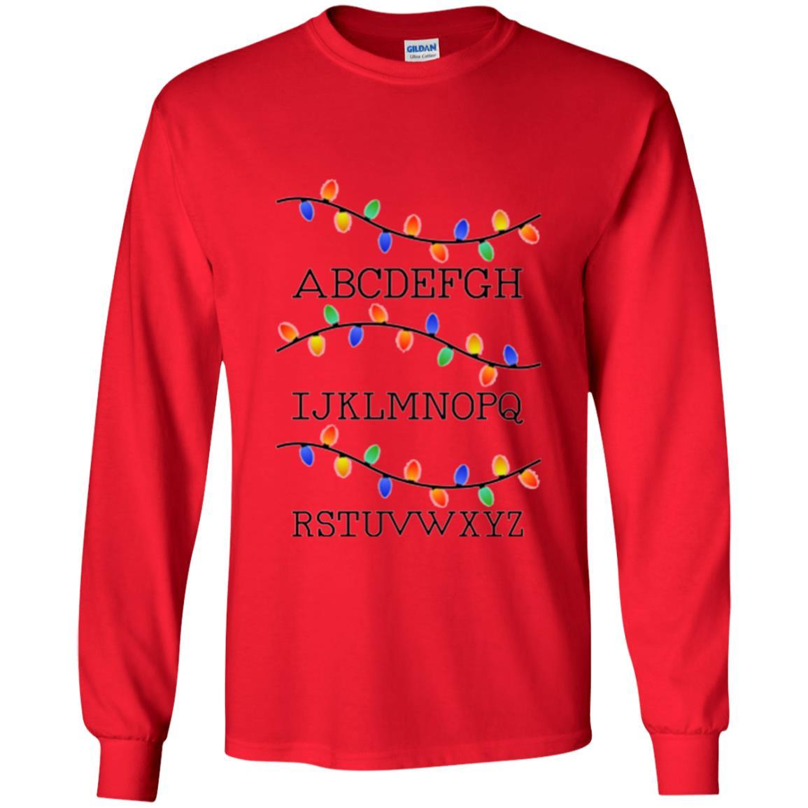 Alphabet Christmas Fairy Lights Red