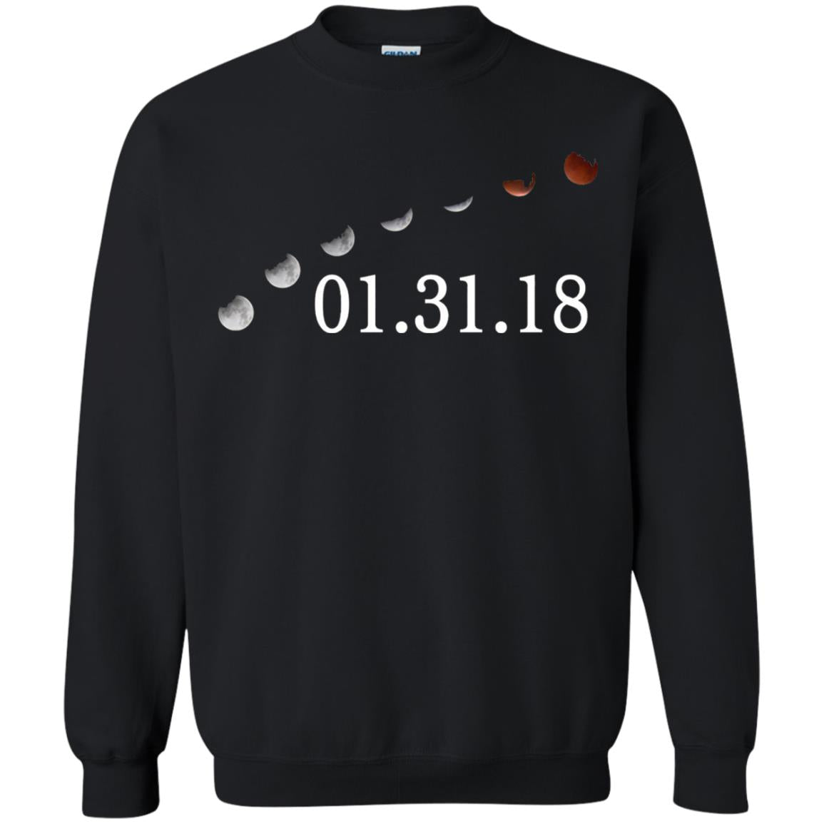 Usa Total Lunar Eclipse On January 31, 2018 T-shirt Black