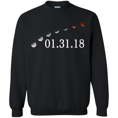 Usa Total Lunar Eclipse On January 31, 2018 T-shirt Black