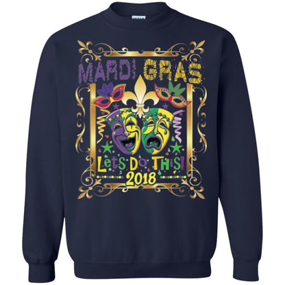 Mardi Gras Let_s Do This 2018 T-shirt Navy