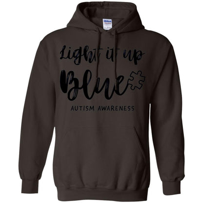 Autism Awareness Shirts Light It Up Blue Dark Chocolate
