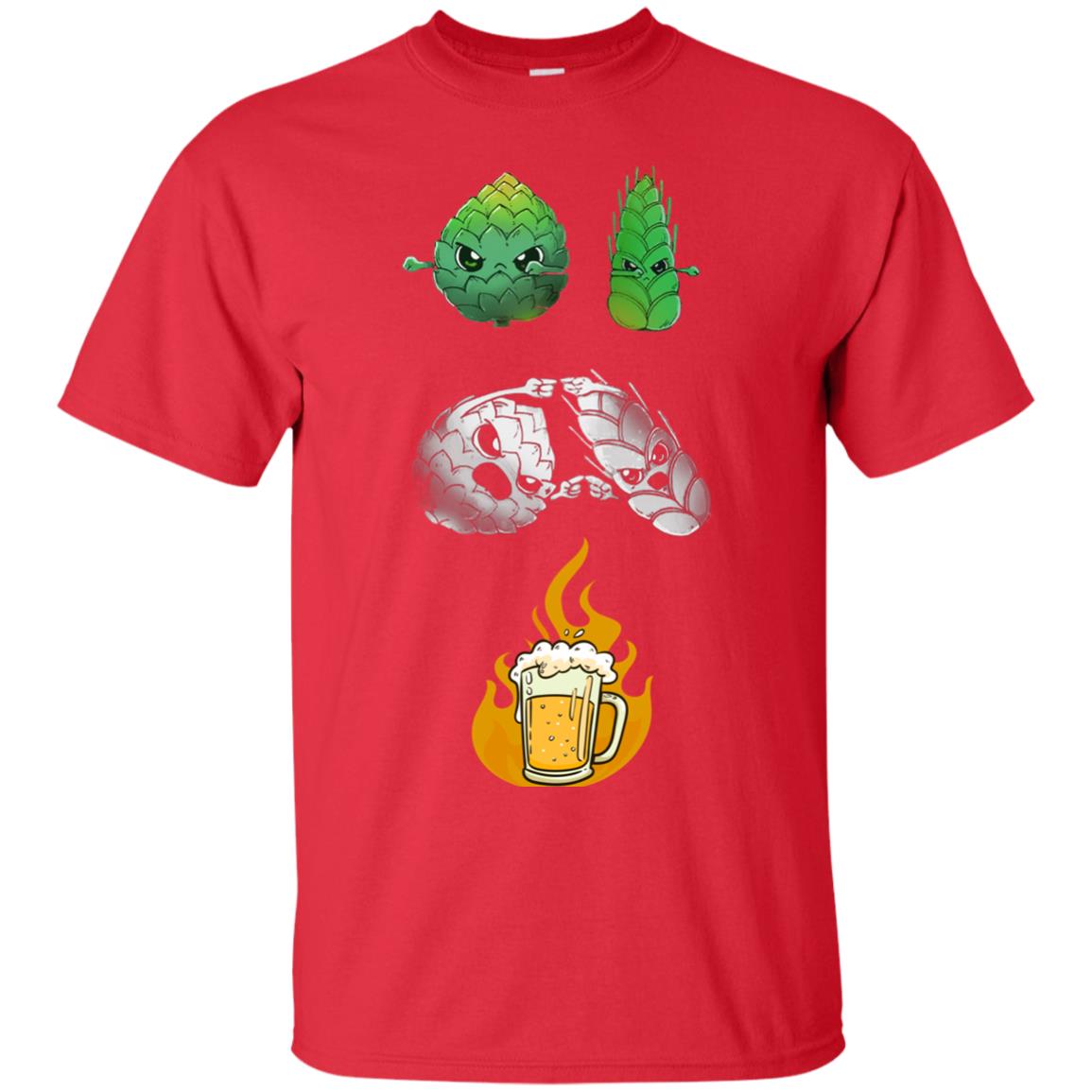 Beer Lover T-shirt Beer Fusion Flags Red