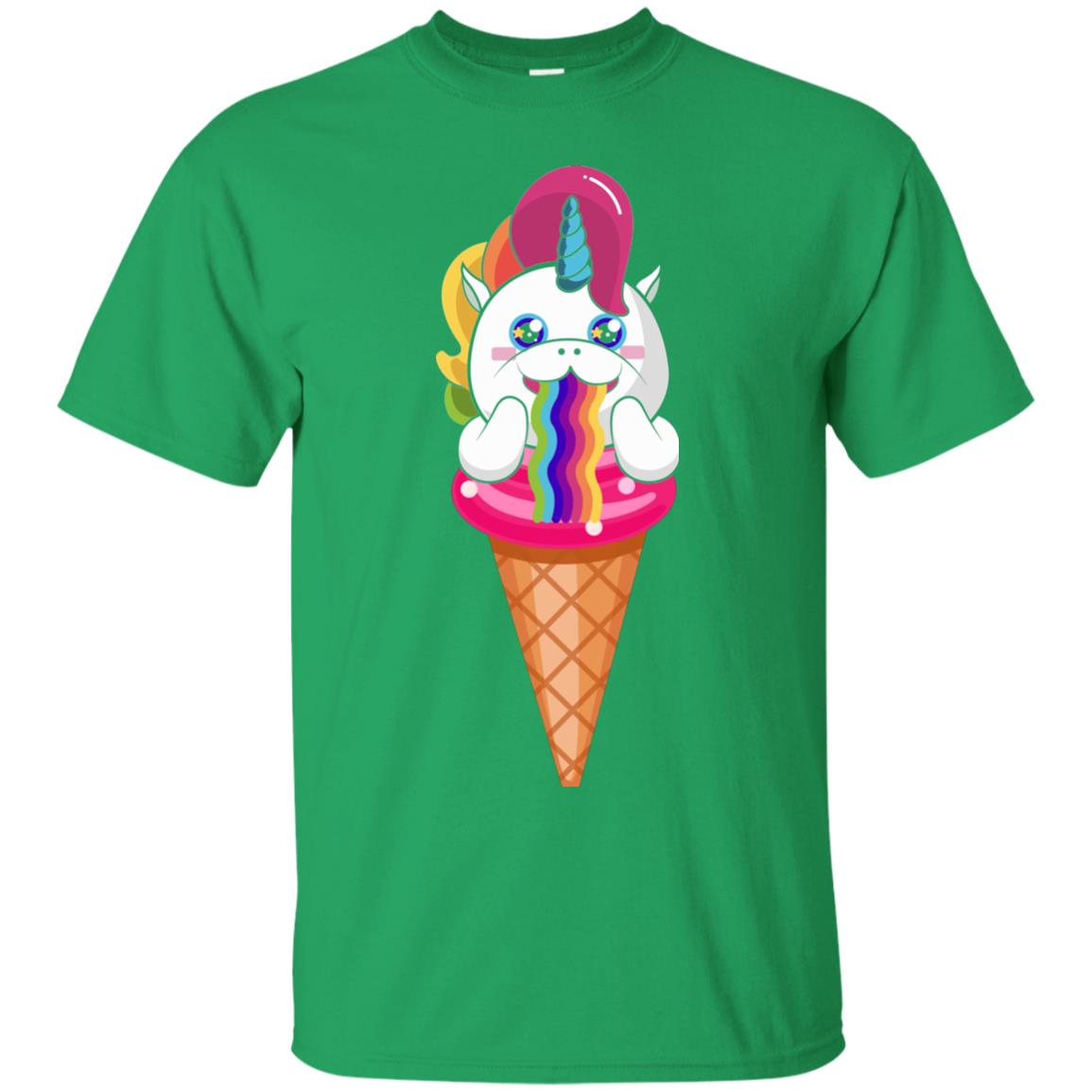 Unicorn Ice Cream Shirt Irish Green