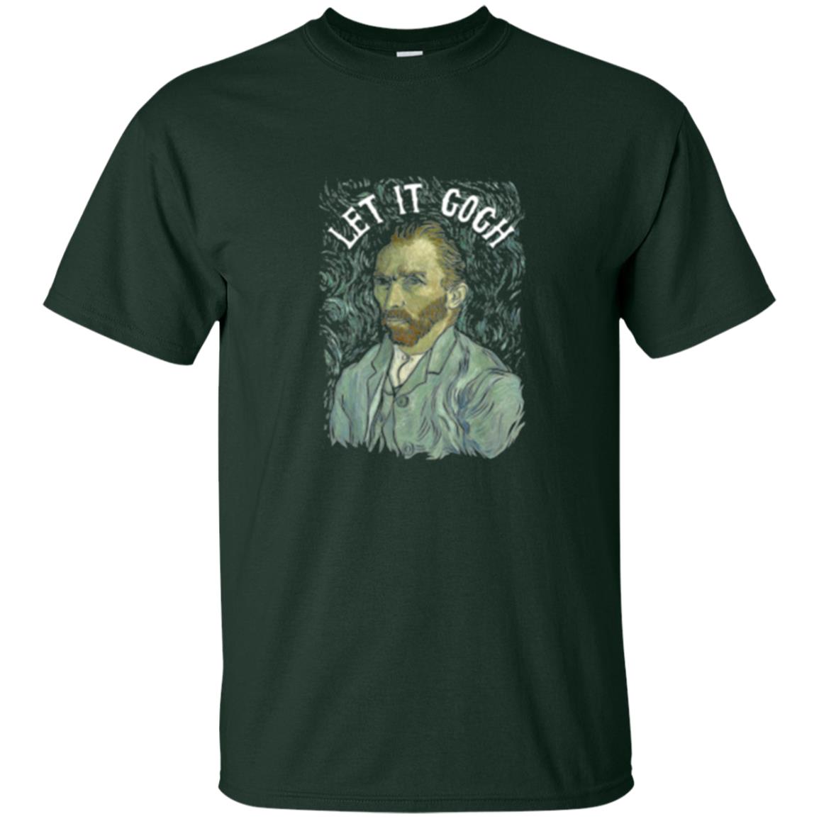 Artist T-shirt Vincent Van Let It Gogh Forest Green