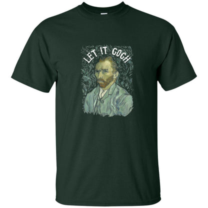 Artist T-shirt Vincent Van Let It Gogh Forest Green